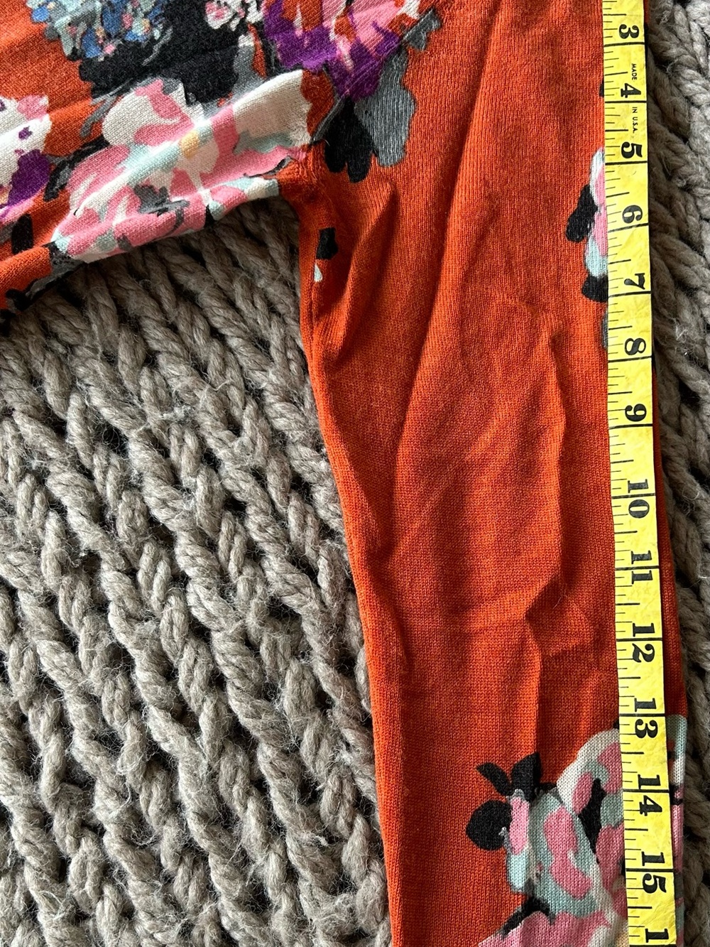 Garnet Hill Burnt Orange Cardigan Sweater, Size Small - Picture 8 of 8